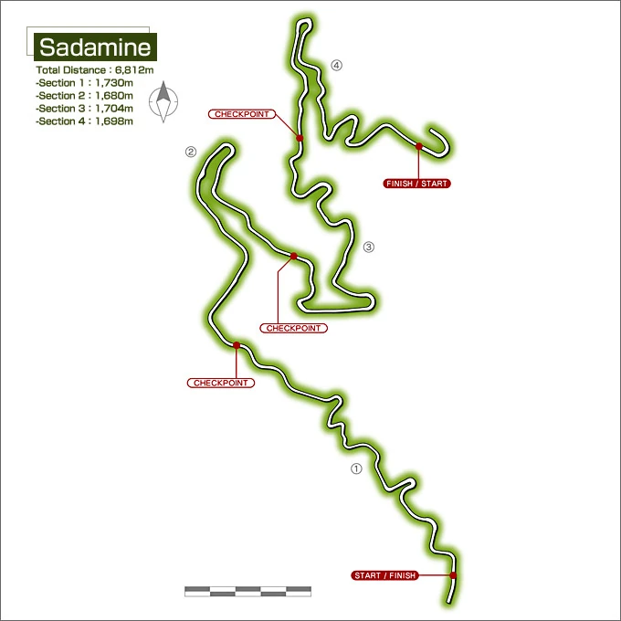 Mapa del circuito Sadamine Pass